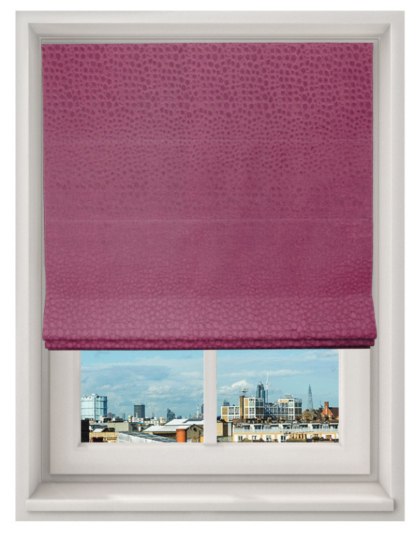 Made To Measure Velvet Roman Blind Pulse Sorbet