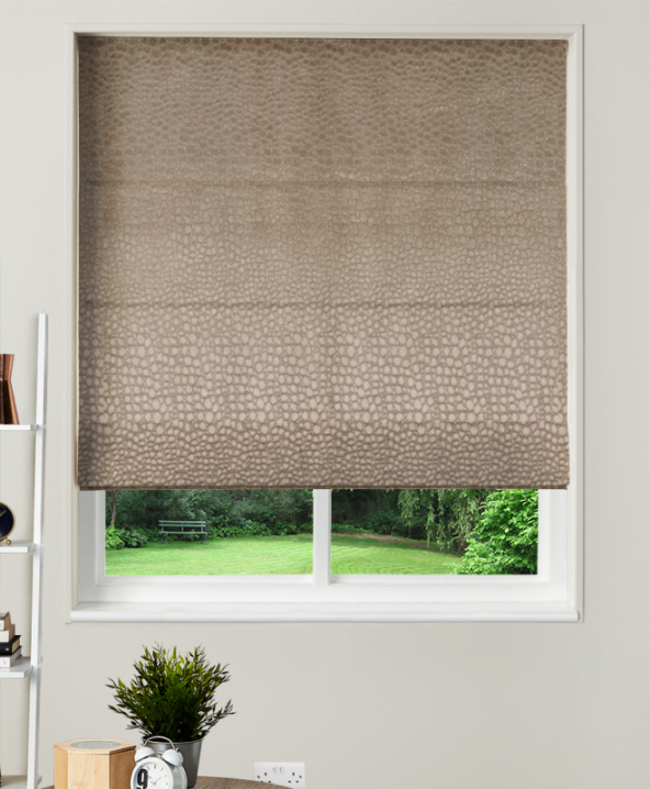 Made To Measure Velvet Roman Blind Pulse Taupe 1