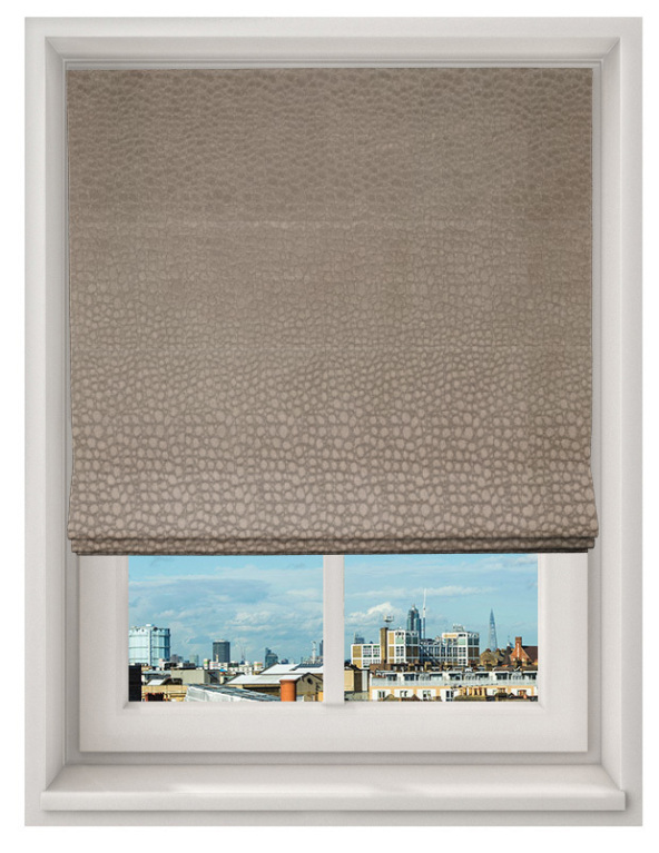 Made To Measure Velvet Roman Blind Pulse Taupe