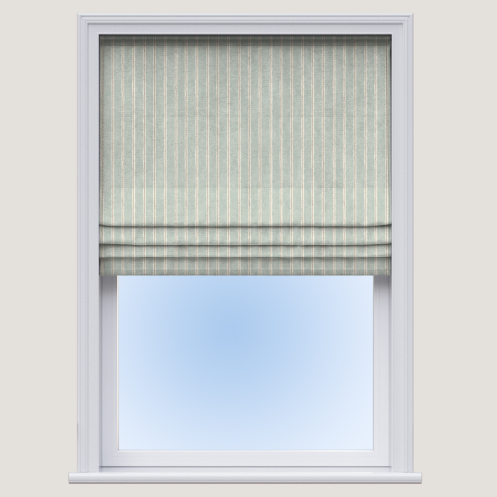 Made To Measure Roman Blind Rowing Stripe Duckegg