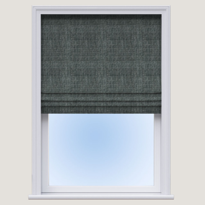 Made To Measure Roman Blind Shimmering Thread Coal
