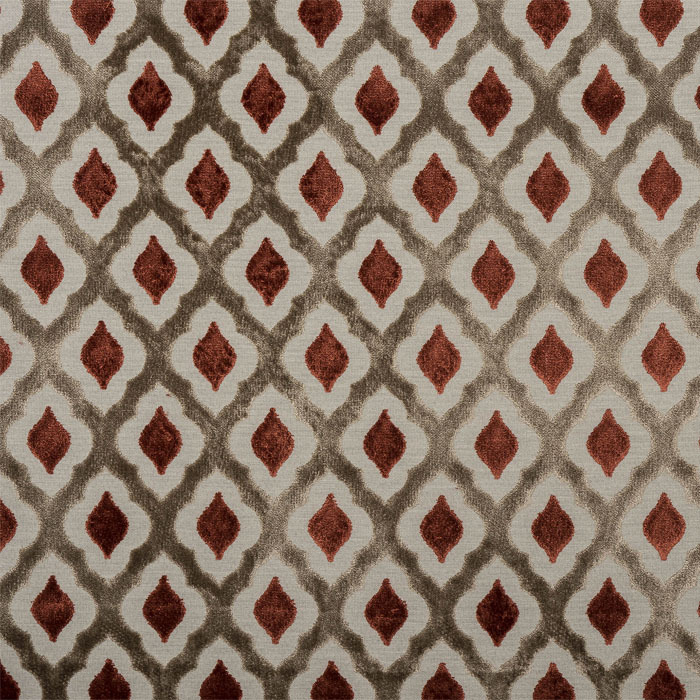 Assisi Burnt Orange Fabric by Porter And Stone