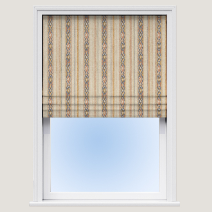 Boho Stripe Shell Roman Blind