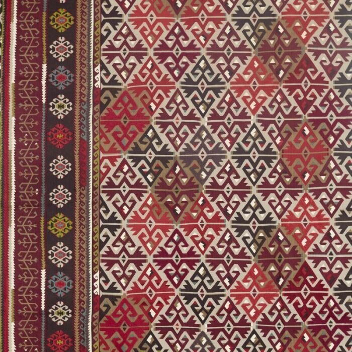 Burdock & Star Fig/Carmine Fabric by Morris & Co