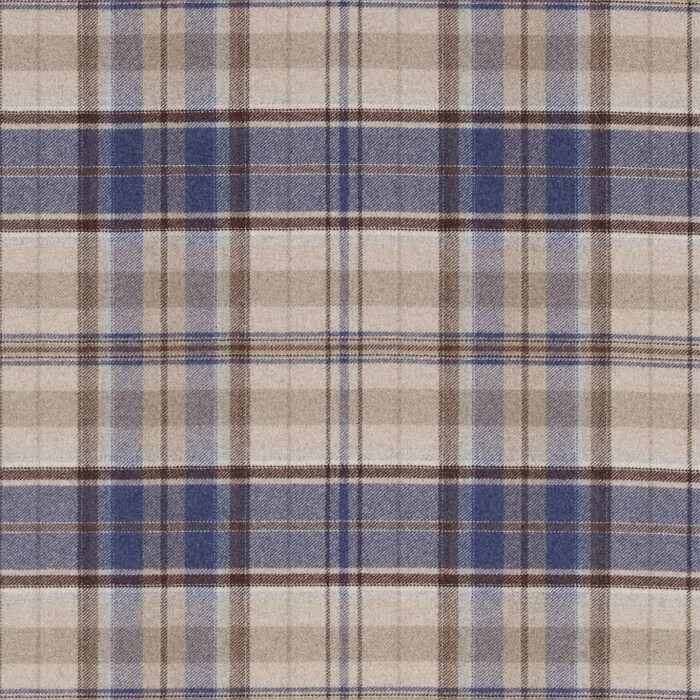 Byron Indigo/Stone Fabric by Sanderson
