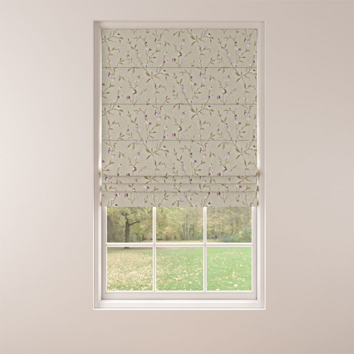 Roman Blind in Cerelia Grape by Belfield Home