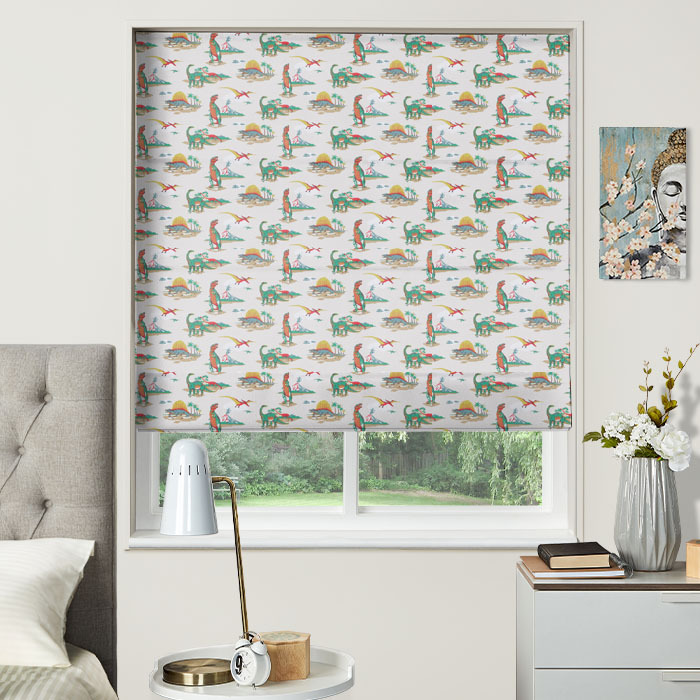 Roman Blind in Dino Multi