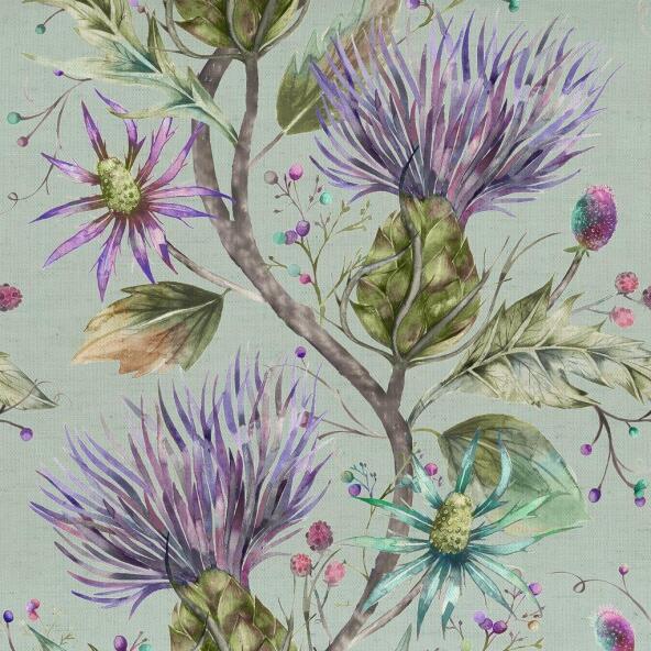 Elysium Violet Fabric by Voyage