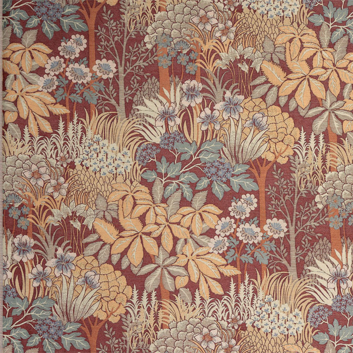 Enchanted Forest Rosso Fabric by Porter And Stone