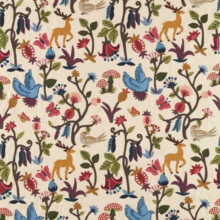 Forest Of Dean Mulberry/Multi Fabric by Sanderson