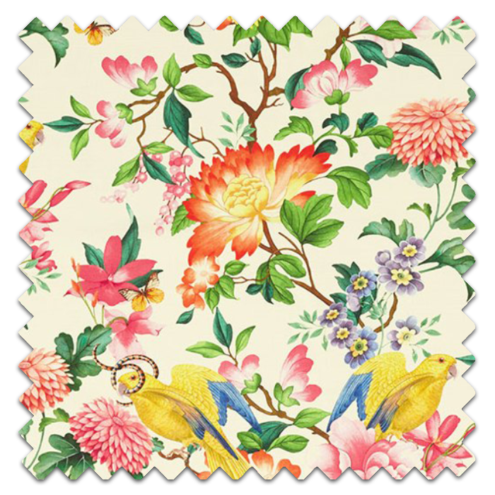  Roman Blinds Golden Parrot Ivory Fabric Sample