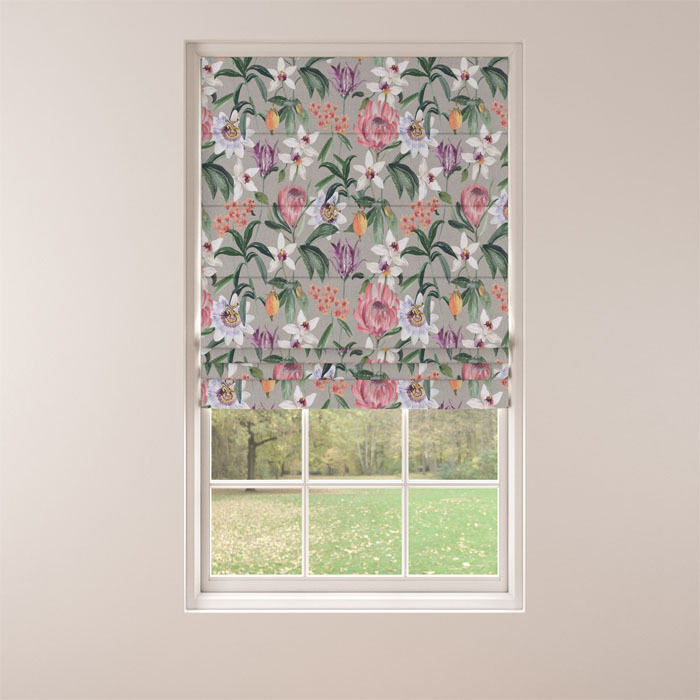 Roman Blind in Havana Mist Grey by Belfield Home