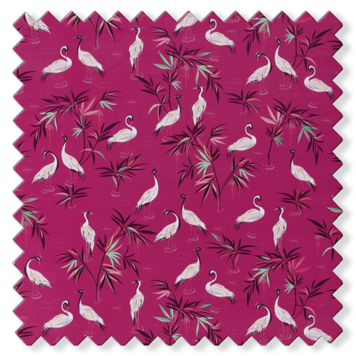 Swatch of Heron Velvet Fuchsia by Sara Miller