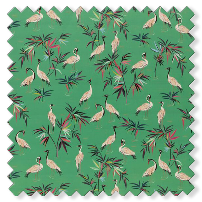 Swatch of Heron Velvet Green by Sara Miller