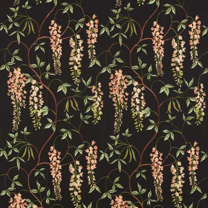 Laburnam Falls Ebony And Inkwood Fabric by Sanderson