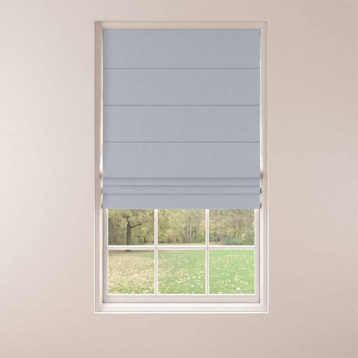 Roman Blind in Marlow Grey Mist by Belfield Home