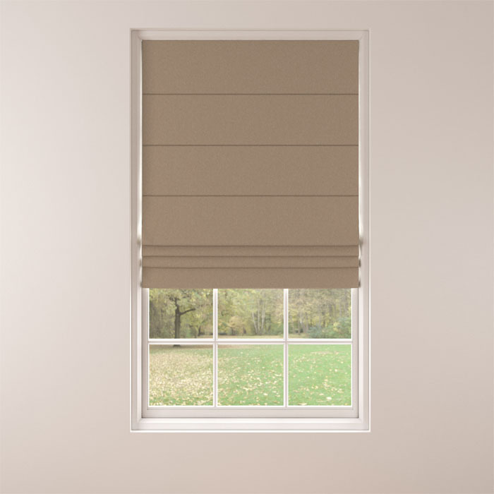 Roman Blind in Marlow Mushroom by Belfield Home