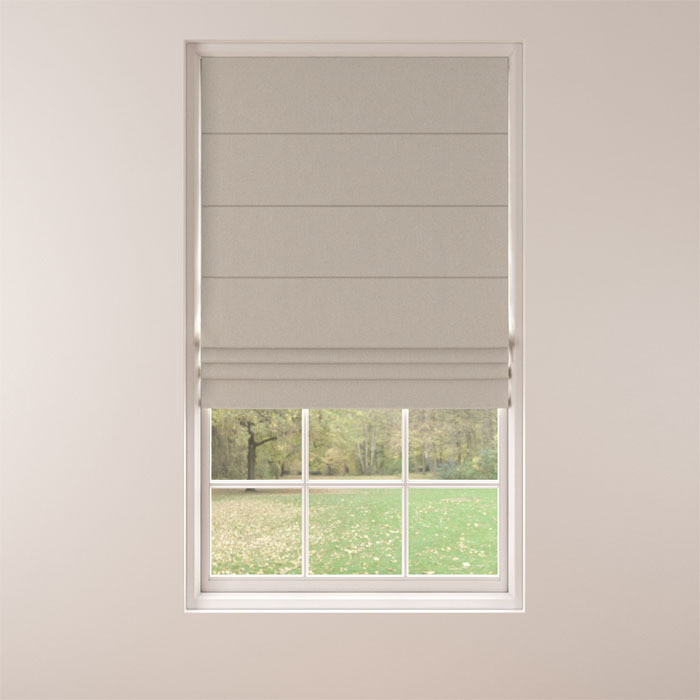 Roman Blind in Marlow Oyster by Belfield Home