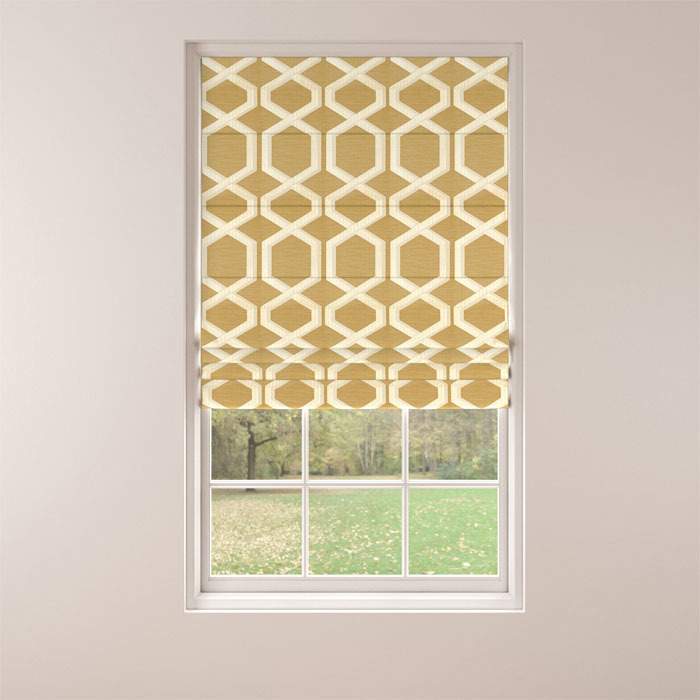 Roman Blind in Mito Ochre by Belfield Home