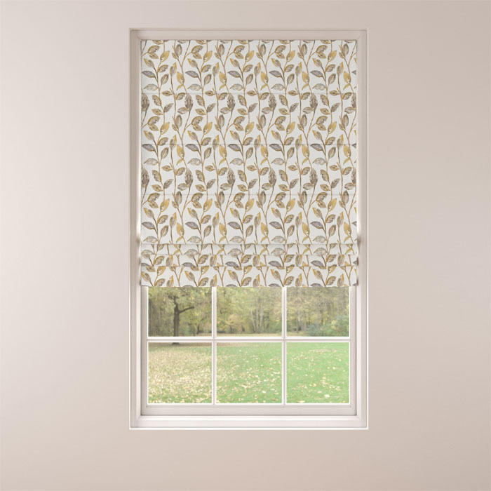 Roman Blind in Orleigh Ochre by Belfield Home