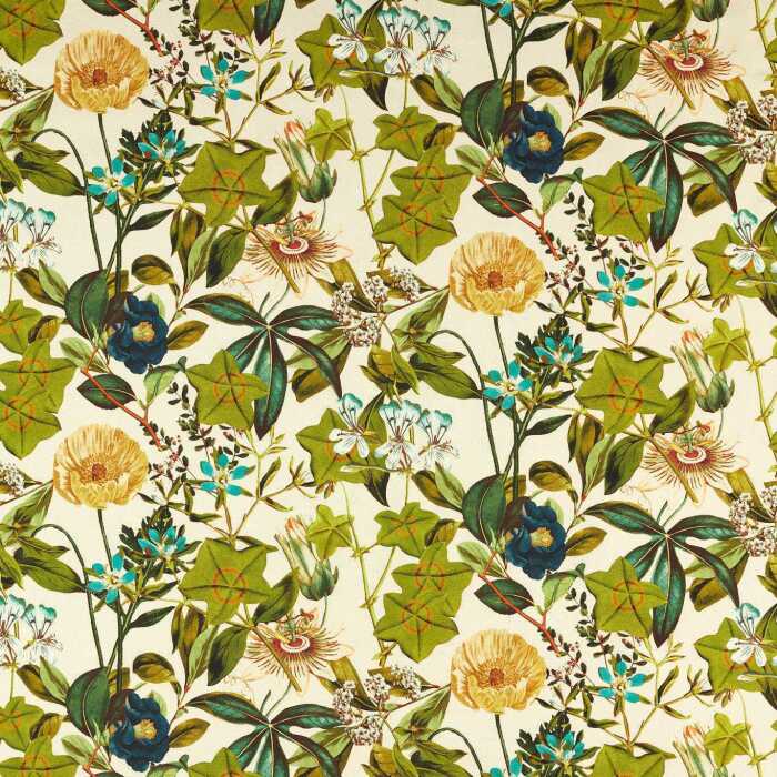 Passiflora Outdoor Denim Fabric by Clarke And Clarke