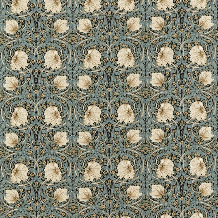 Pimpernel Ink/Sage Fabric by Morris & Co