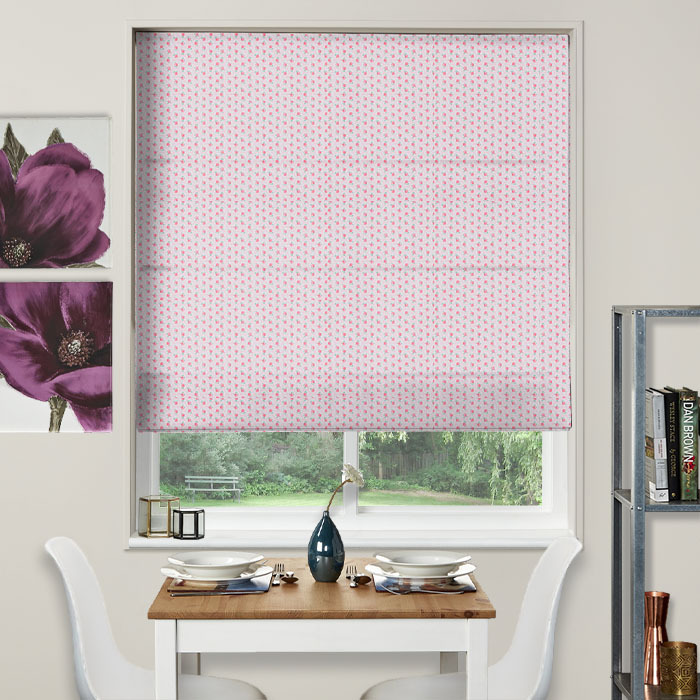 Provence Rose Pink Roman Blinds