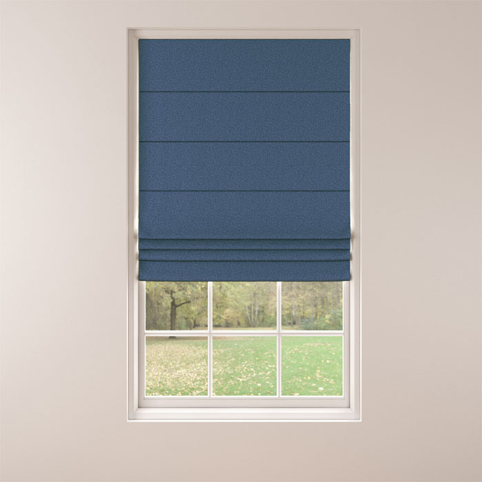 Roman Blind in Raffia Navy by Belfield Home