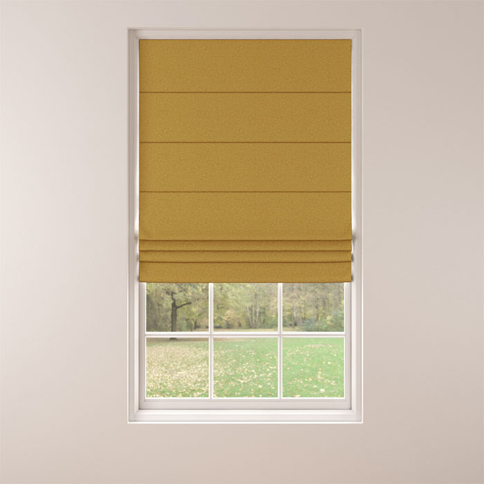 Roman Blind in Raffia Ochre by Belfield Home