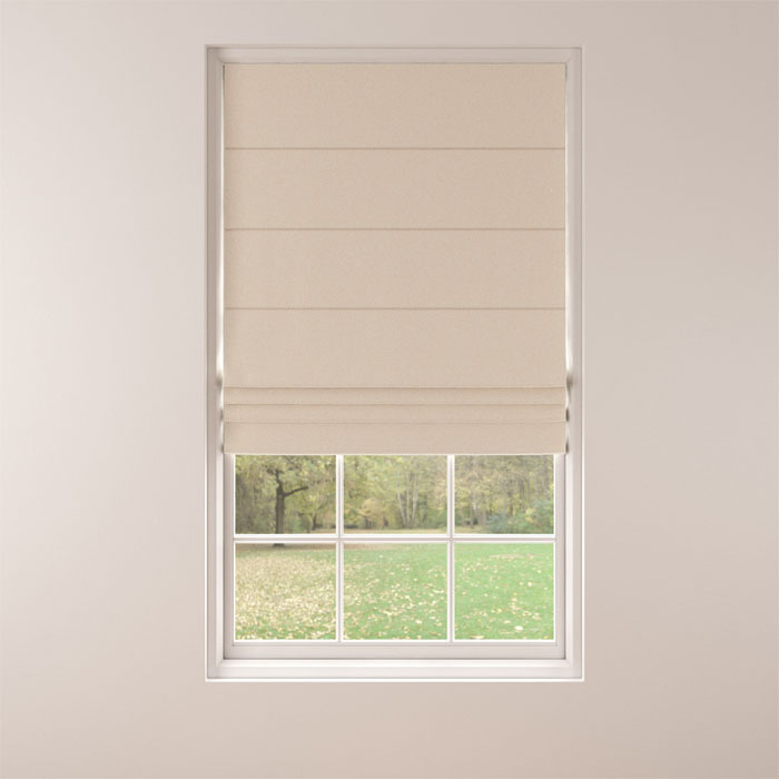 Roman Blind in Raffia Stone by Belfield Home