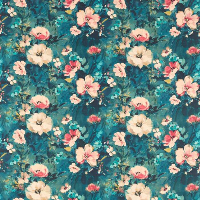Rugosa Mindight Linen Fabric by Clarke And Clarke