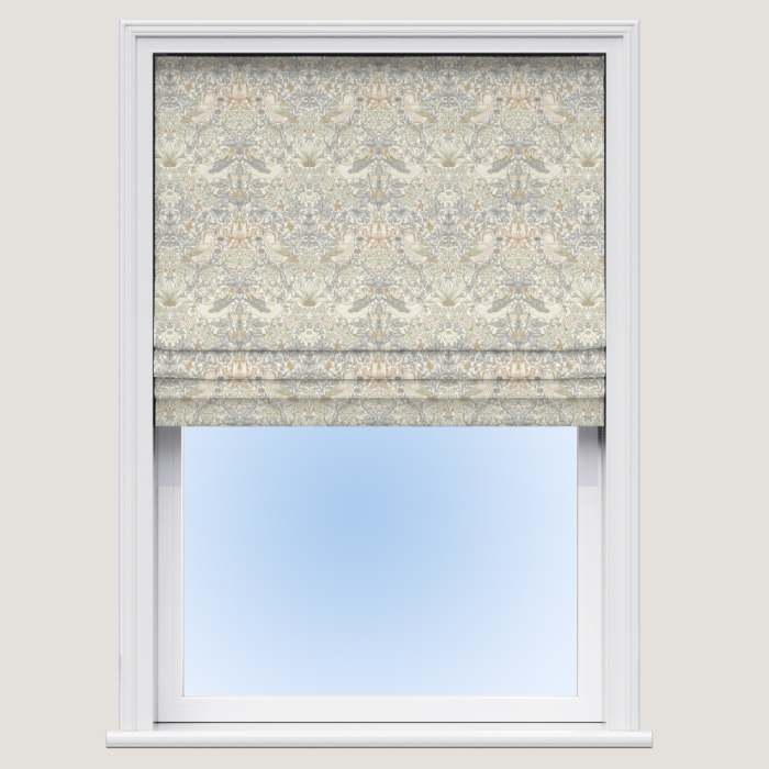 Strawberry Thief Natural Roman Blind