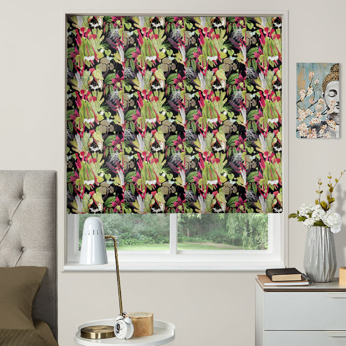 Roman Blind in Tasmania Ebony by Chatham Glyn