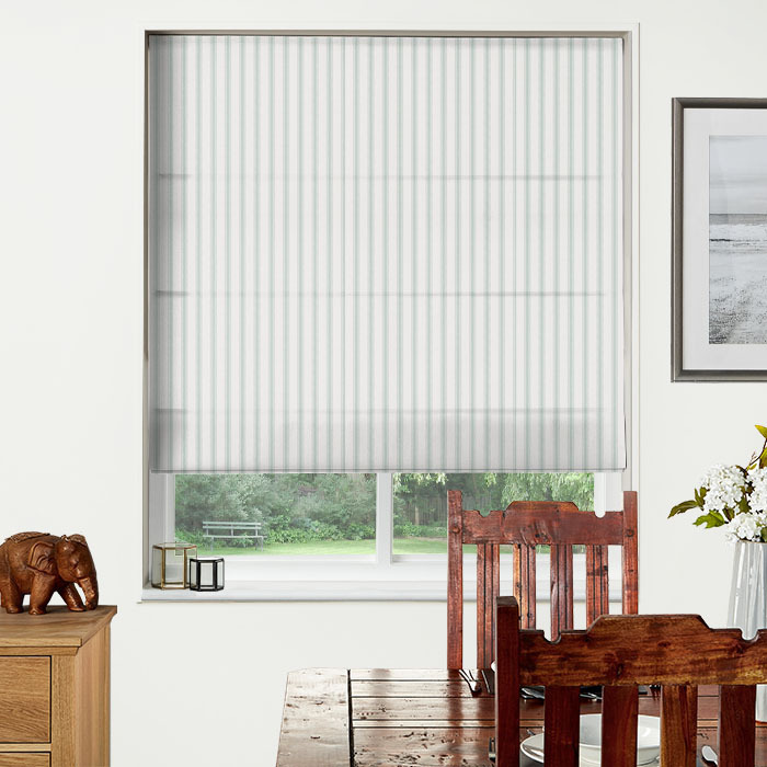 Roman Blind in Vermont Aqua by iLiv