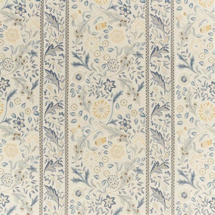 Wilhelmina Weave Indigo Fabric by Morris & Co