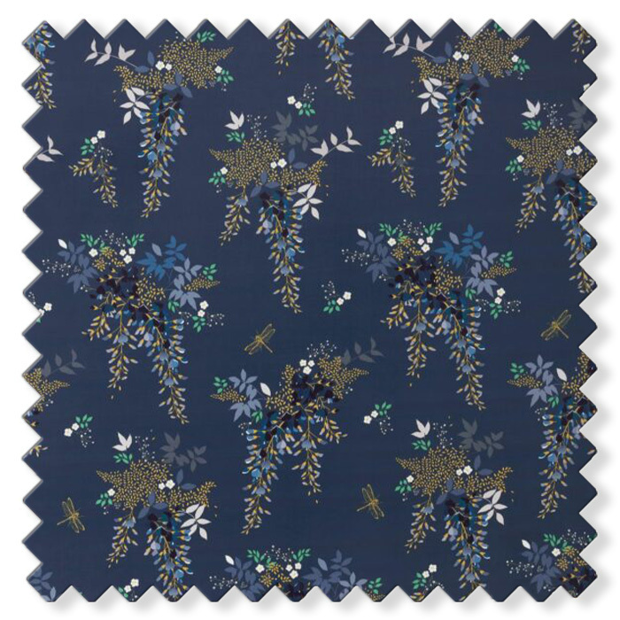 Swatch of Wisteria Velvet Navy by Sara Miller