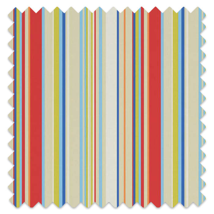 Swatch of Rush Strawberry Sailor Blue Aqua Apple And Neutrals