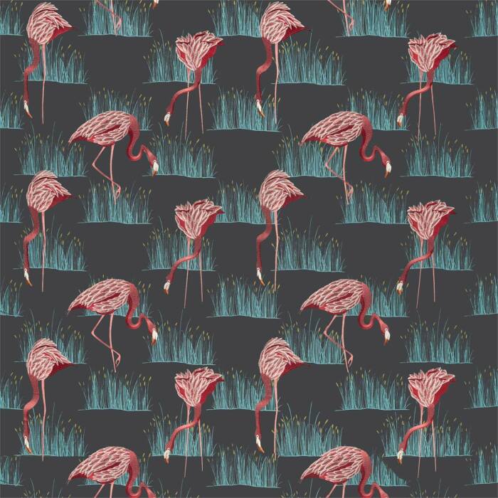 Salinas Azalea/Lagoon Fabric by Harlequin