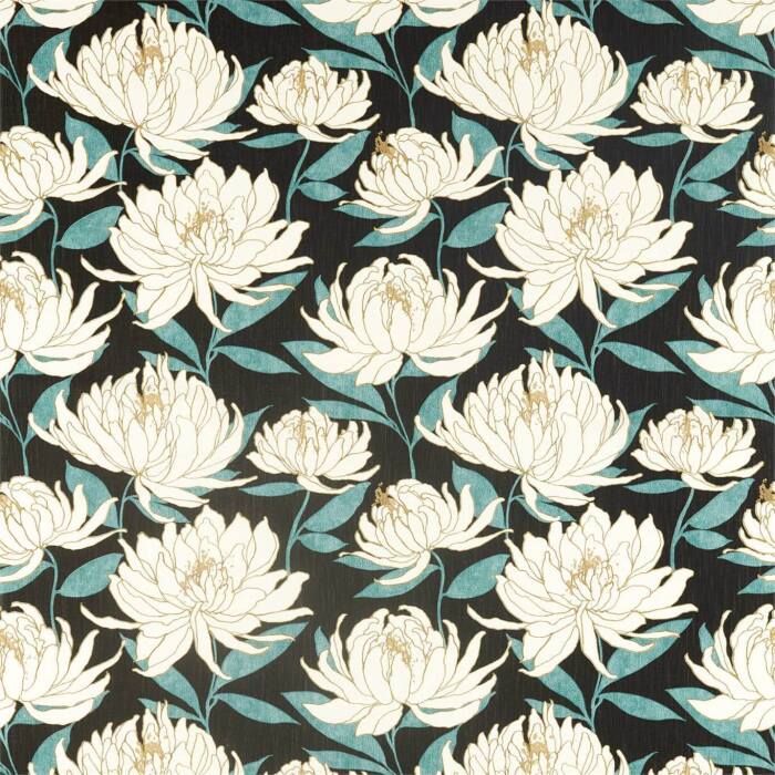 Sebal Midnight/Kingfisher Fabric by Harlequin