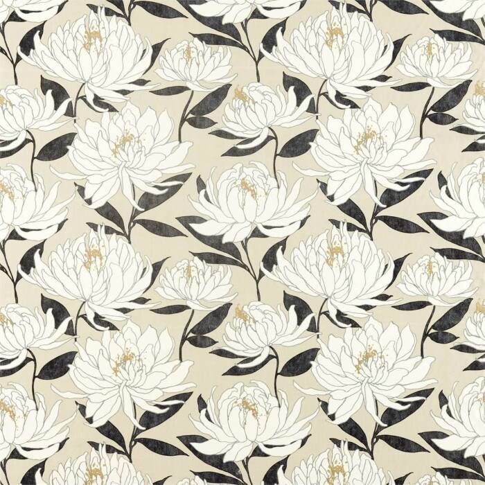 Sebal Platinum/Ebony Fabric by Harlequin