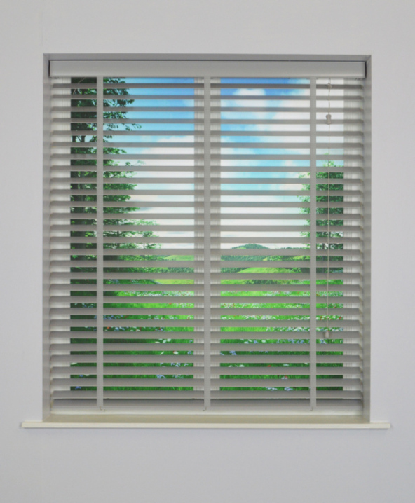 Slate Wood Venetian Blind With Slate Tape