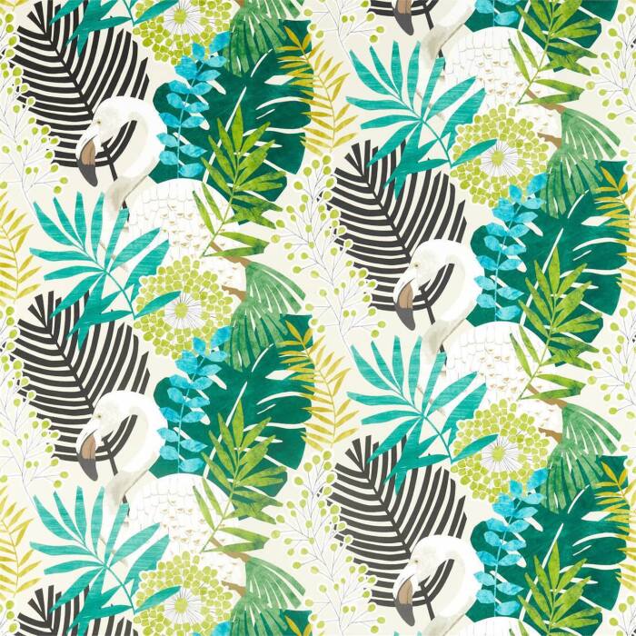 Solana Ebony/Zest/Marine Fabric by Harlequin