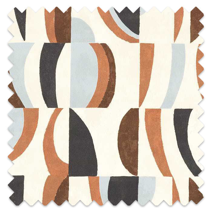 Swatch of Torillo Black Earth/Cornflower/Walnut