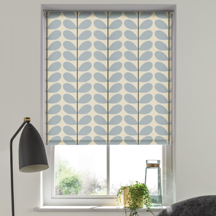 Eve Electric Roller Blind in Two Colour Stem Powder Blue