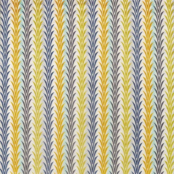 Velika Sienna/Citrus/Ink Fabric by Harlequin