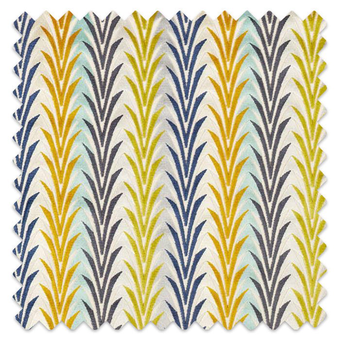 Swatch of Velika Sienna/Citrus/Ink