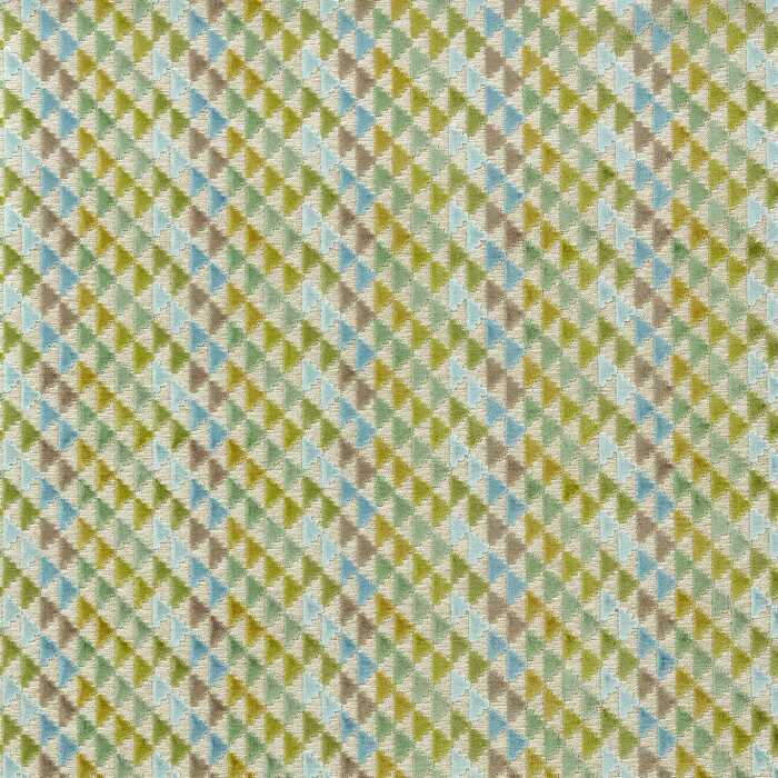 Vidi Kelly/Sky/Linen Fabric by Harlequin