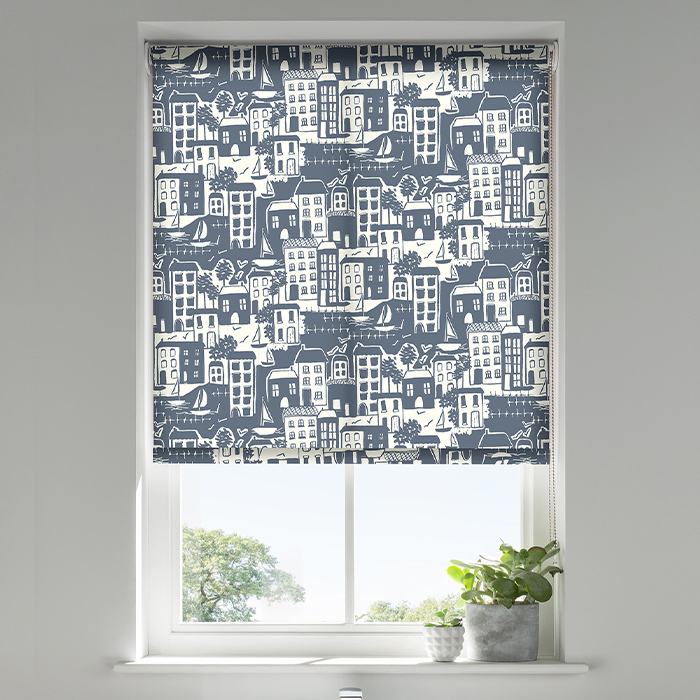 Waterside Navy Roller Blind