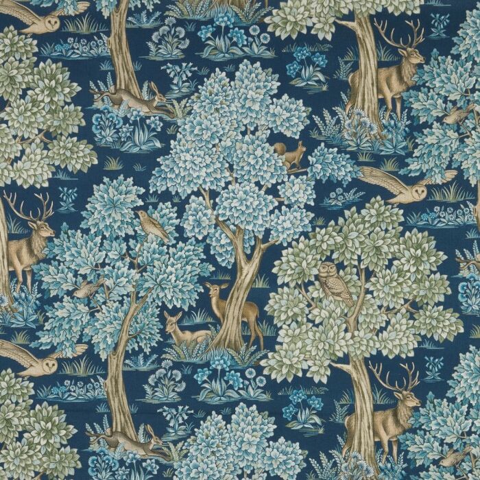 Woodland Retreat Sapphire Fabric by iLiv