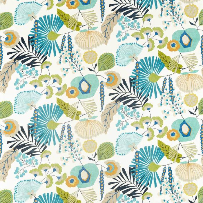 Zavala Lime/Sienna/Cobalt Fabric by Harlequin